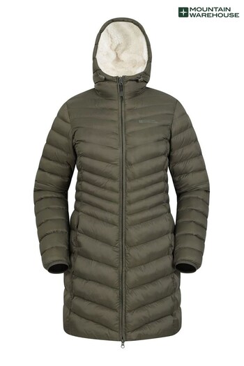 Mountain Warehouse Green Florence Fur Lined Padded Jacket - Womens (Q31678) | £96