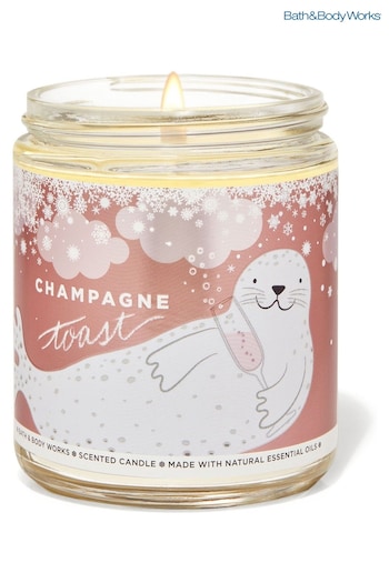 Bath & Body Works Champagne Toast Champagne Toast Single Wick Candle 7 oz / 198 g (Q31706) | £22