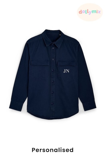 Personalised Drill Overshirt for Men by Dollymix (Q31722) | £47