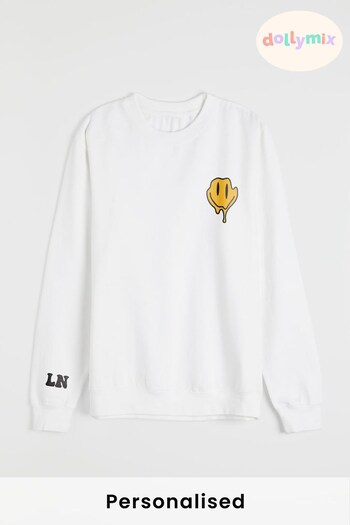 Personalised Smiley Sweatshirt for Men by Dollymix (Q31724) | £31