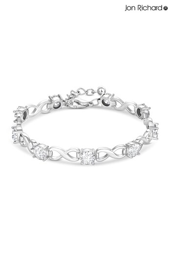 Jon Richard Silver Crystal Infinity Bracelet (Q31835) | £30