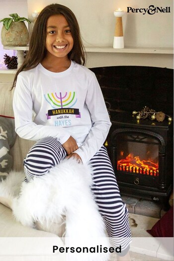 Personalised Kids Hanukkah PJ Set by Percy  and Nell (Q31866) | £28