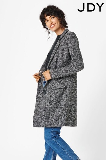 JDY Charcoal Grey Textured Tailored Smart Coat (Q31910) | £50