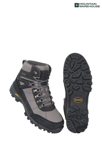 Mountain Warehouse Grey Regular Fit Storm Waterproof IsoGrip Boots - Mens (Q31960) | £112