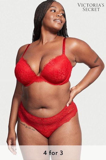 Victoria's Secret Lipstick Red Lace Hipster Thong Knickers (Q32019) | £14