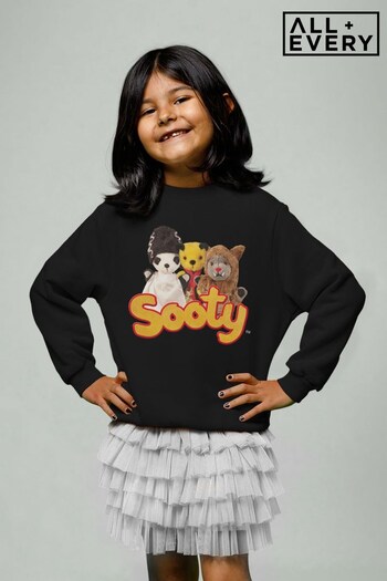 All + Every Black Sooty Halloween Spooky Trio Kids Sweatshirt (Q32072) | £23