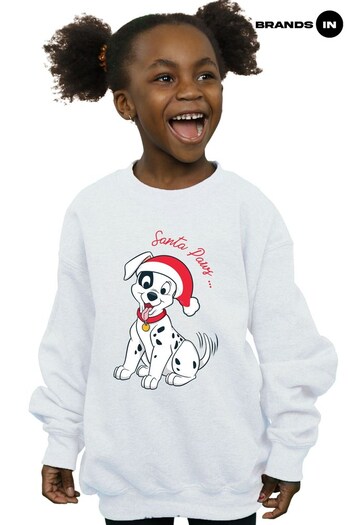 Brands In White Disney 101 Dalmations Christmas Girls White Sweatshirt (Q32235) | £25