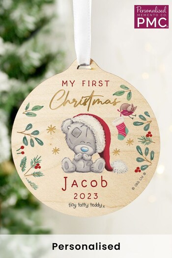 Personalised Tiny Tatty Teddy My 1st Christmas Decoration by PMC (Q32387) | £10