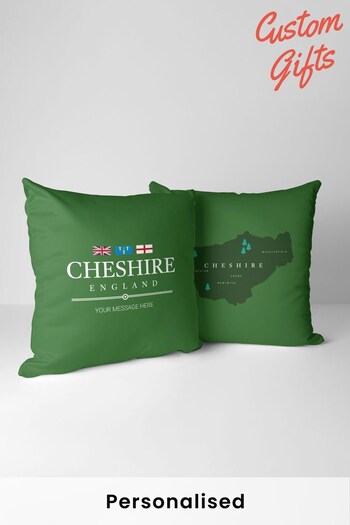 Personalised County Cushion by Custom Gifts (Q32427) | £13