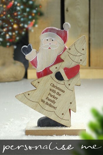 Personalised Santa Wooden Decoration by PMC (Q32447) | £15
