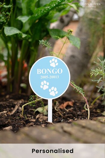 Personalised Round Metal Pet Memorial Planted Plaque by Jonny's Sister (Q32637) | £36