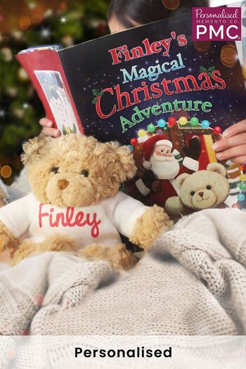 Personalised Teddy Bear With Personalised Christmas Adventure Story by PMC (Q32651) | £26