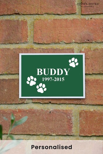 Personalised Rectangle Metal Pet Memorial Wall Plaque by Jonny's Sister (Q32869) | £34