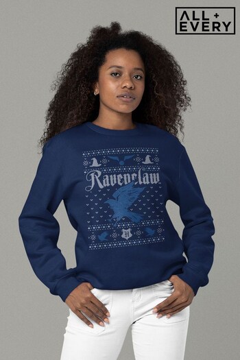 All + Every Oxford Navy Harry Potter patches Ravenclaw Patten Women's Sweatshirt (Q32887) | £36