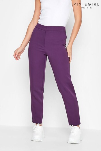 PixieGirl Petite Purple Scuba Slim Leg Trouser (Q33078) | £38