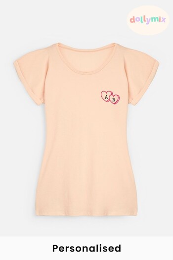 Personalised Valentines Love Heart T-Shirt by Dollymix (Q33171) | £17