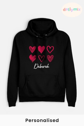 Personalised Valentines Love Heart Hoodie by Dollymix (Q33179) | £30