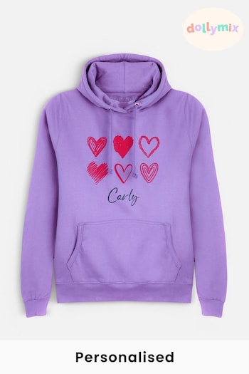 Personalised Valentines Love Heart Hoodie by Dollymix (Q33180) | £30