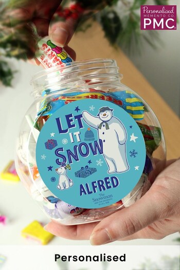 Personalised The Snowman Sweet Jar by PMC (Q33231) | £10
