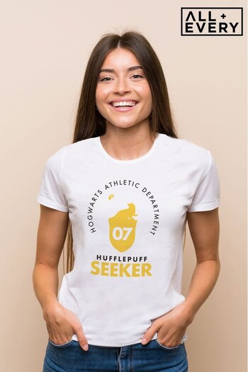 All + Every White Harry Potter Quidditch Hufflepuff Seeker Women's T-Shirt (Q33813) | £22