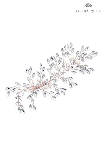 Ivory & Co Rose Gold Pearl Serenade Sparkling Crystal Clip (Q33886) | £45
