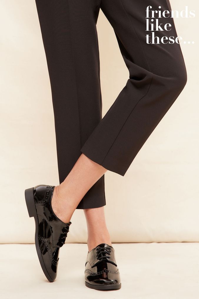Womens black shop brogues uk
