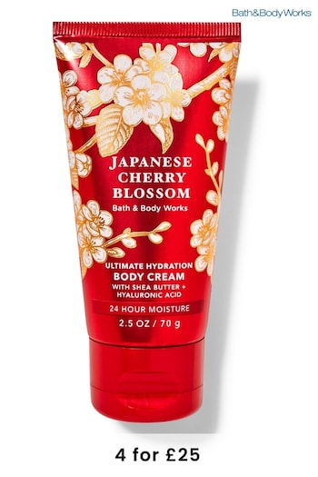 Bath & Body Works Japanese Cherry Blossom Travel Size Ultimate Hydration Body Cream 2.5 oz / 70 g (Q33967) | £11