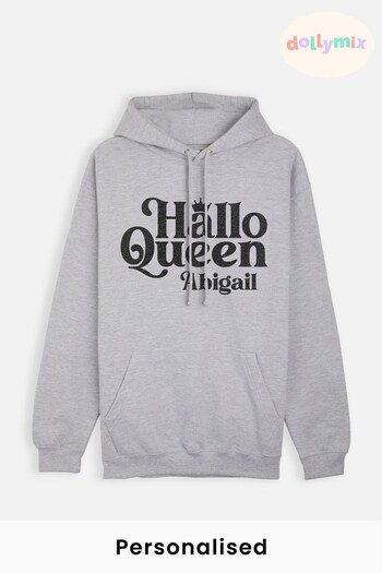 Personalised "Hallo-Queen" Hoodie for aop by Dollymix (Q33990) | £30