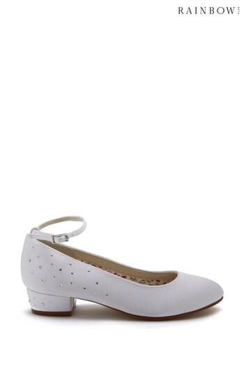Rainbow Club White Maple Satin Bridesmaid Shoes - Kids (Q34044) | £45
