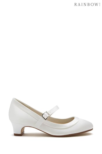 Rainbow Club White Maisie Satin Bridesmaid  Shoes - Kids (Q34047) | £38