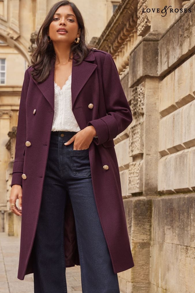 Burgundy shop mac coat