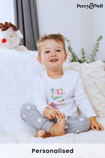 Tis The Season Personalised Pyjama set for Babies by Percy & Nell (Q34172) | £26