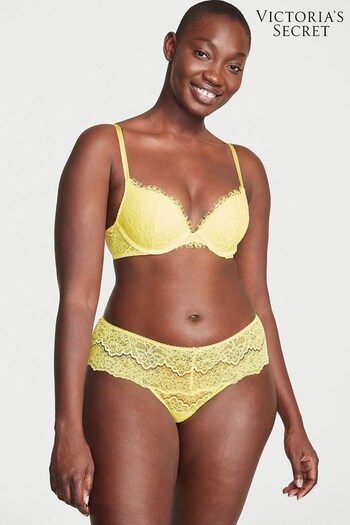 Victoria's Secret Lime Citron Yellow Lace Hipster Thong Knickers (Q34226) | £14