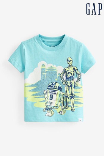Gap Blue Star Wars Star Wars Graphic Short Sleeve Crew Neck T-Shirt (Q34279) | £16