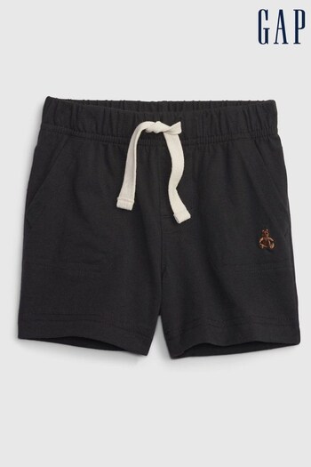 Gap Black Pull On Cotton Shorts Infantil - Baby (Q34488) | £8