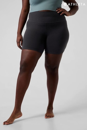 Athleta Black Salutation 7 Inch High Rise Cycling Shorts (Q34526) | £45
