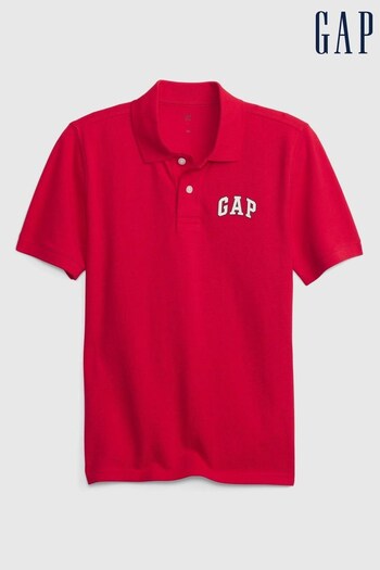 Gap Red Logo Pique Short Sleeve Polo Shirt (Q34563) | £14