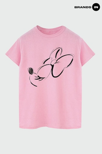 Brands In PINK Disney Minnie Mouse Women Pink T-Shirt (Q34723) | £24