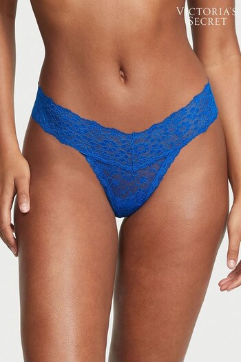 Victoria's Secret Blue Oar Thong Lace Knickers (Q34786) | £9