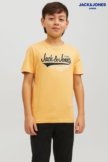 JACK & JONES JUNIOR Yellow Large Logo T-Shirt (Q34843) | £10