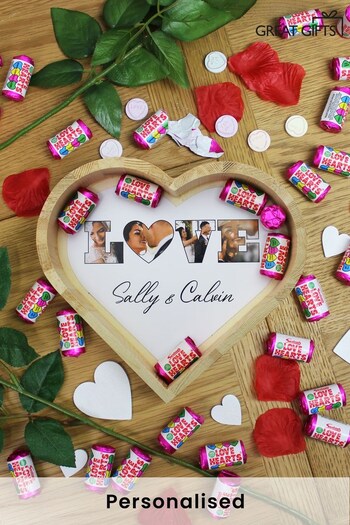 Personalised 'LOVE' Photo Gift - Large Wooden Sweet Heart by Great Gifts (Q34883) | £16