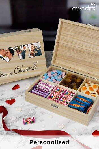 Personalised 'LOVE' Photo Gift - 6 Compartment Sweet Box by Great Gifts (Q34884) | £24