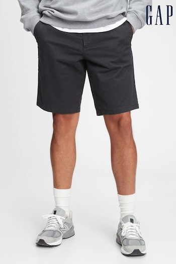 Gap Black 10" Vintage Chino Shorts neck (Q34924) | £45