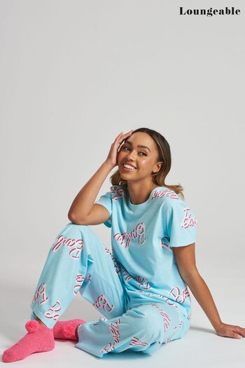 Loungeable Blue Barbie Print Pyjama Set (Q34964) | £30