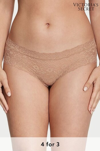 Victoria's Secret Praline Nude Lacie Cheeky Knickers (Q34973) | £9