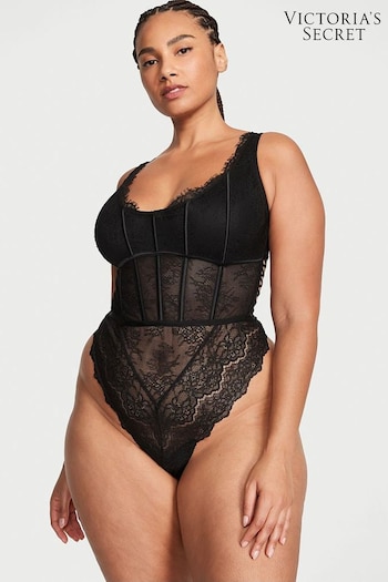 Victoria's Secret Black Lace Bodysuit (Q34980) | £75