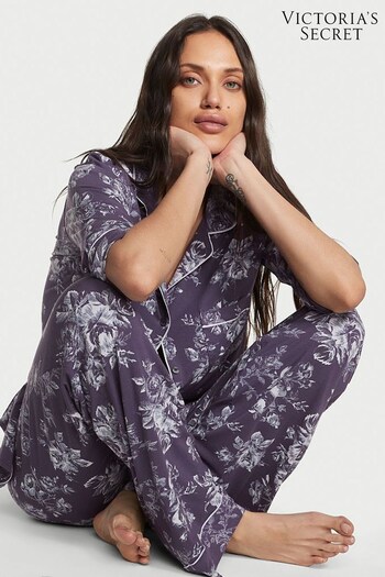 Victoria's Secret Valiant Purple Rose Toile Modal Long Pyjamas (Q35045) | £59