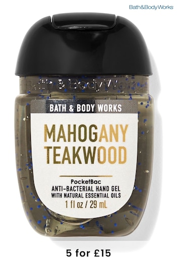 Bath & Body Works Mahogany Teakwood Cleansing Hand Gel 1 fl oz / 29 mL (Q35220) | £4
