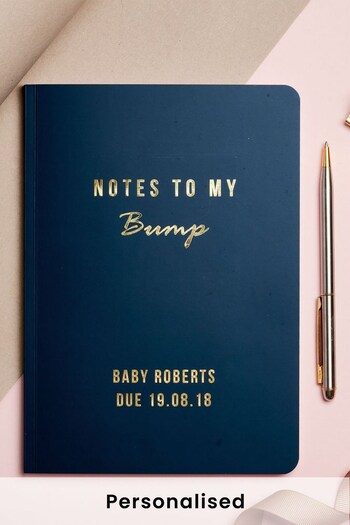 Personalised Gold Foil New Mums Notebook by Posh Totty (Q35422) | £16