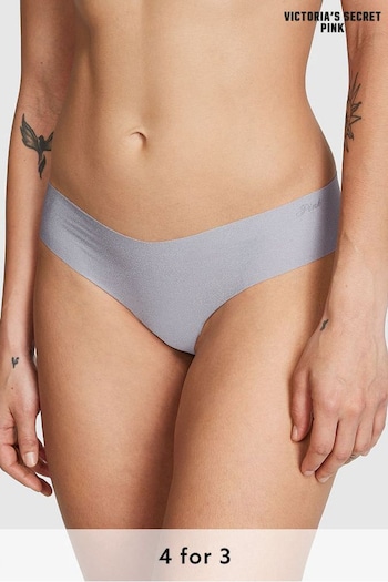 Victoria's Secret PINK Grey Oasis No Show Thong Knickers (Q35618) | £9